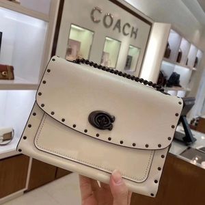 Coach Parker 18 Leather With Rivets